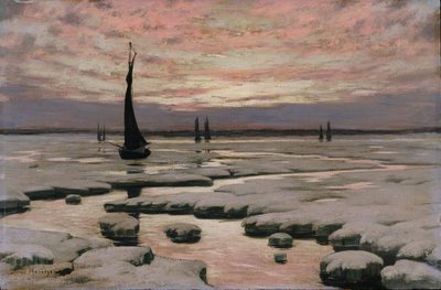 冬の日没 作： Birge Harrison