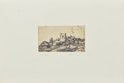[四角い塔のある風景］ 作： Bisson Frères