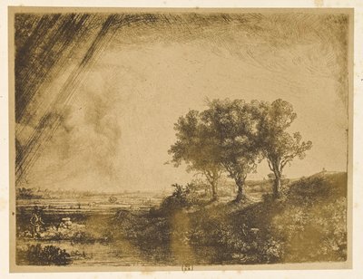 3本の木の風景 作： Bisson Frères