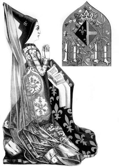 サヴォイのシャーロット1441-1483、フランスのルイ11世の女王、1849年。 作： Bisson and Cottard