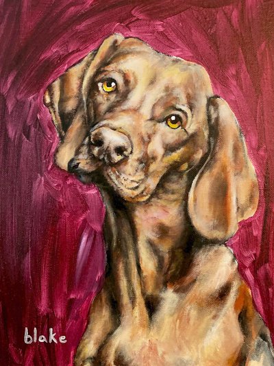 Dogs Rule、2021年頃（キャンバスボードにアクリル） 作： Blake Munch