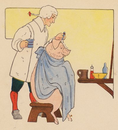 童謡：バーバー（カラーリトグラフ） 作： Blanche Fisher Wright