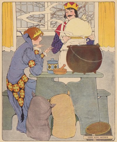 童謡：アーサー王（カラーリトグラフ） 作： Blanche Fisher Wright