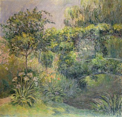 ジヴェルニー庭園の橋 作： Blanche Hoschede Monet