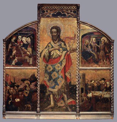 バプテスマの聖ヨハネの祭壇画、1440年頃（パネル上のテンペラ） 作： Blasco de Granen