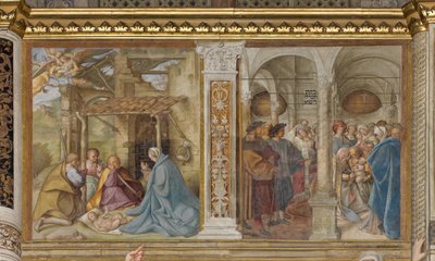 中央アベ、第4北スパン、羊飼いの礼拝、割礼、ボッカッチョ Boccaccino 1516-17年 作： Boccaccio Boccaccino