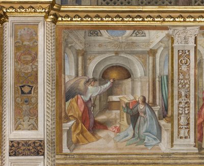 中央アベ、第3北スパン、受胎告知、ボッカチーノ Boccaccino 1516-17年 作： Boccaccio Boccaccino