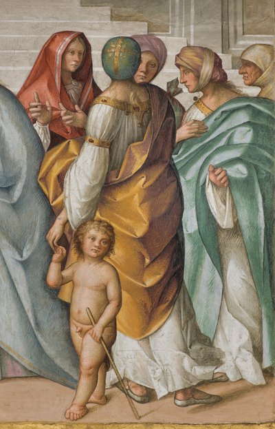 中央身廊、北側第2スパン、「聖母の結婚」 ボッカチーノ Boccaccino 1514-15年、詳細 作： Boccaccio Boccaccino