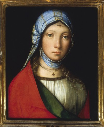 ジターネ-ジプシーの娘-ボッカチーノ、ボッカチーオ（1468-1525）-1505年頃-木に油彩-24x19-フィレンツェ、ウフィツィ美術館のガレリア 作： Boccaccio Boccaccino