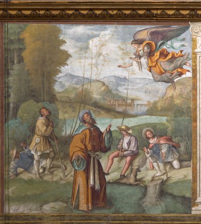 聖ヨアヒムへの天使の出現 作： Boccaccio Boccaccino