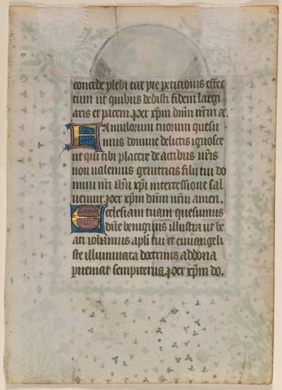 時間の本からの葉: テキスト (裏面) 作： Boethius Illuminator