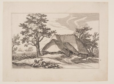 Plate 12、『農家のある風景』より 作： Boetius Adams Bolswert