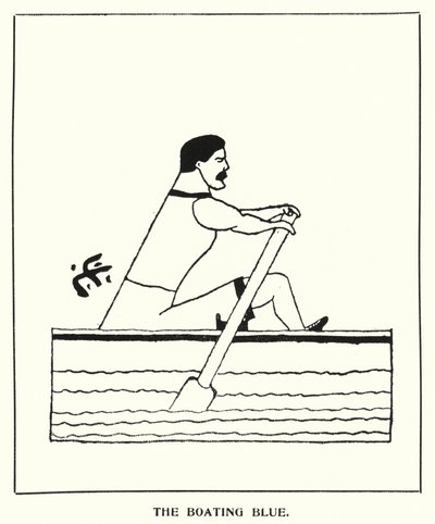 オックスフォード・クイップスThe Boating Blue（リトグラフ 作： Bohun Lynch