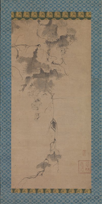 14 世紀後半のブドウの蝉。 作： Bokurin Guan