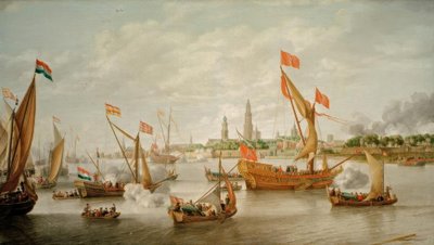 アントワープ近くのスヘルデでのお祝い式典 作： Bonaventura Peeters