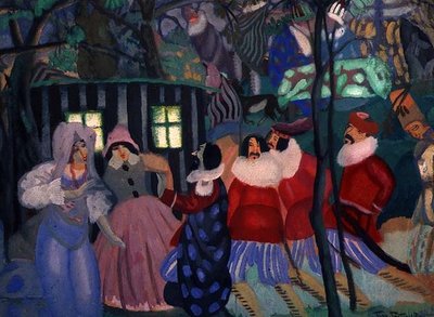 征服者、1913年（紙に水彩） 作： Boris Dmitrievich Grigoriev