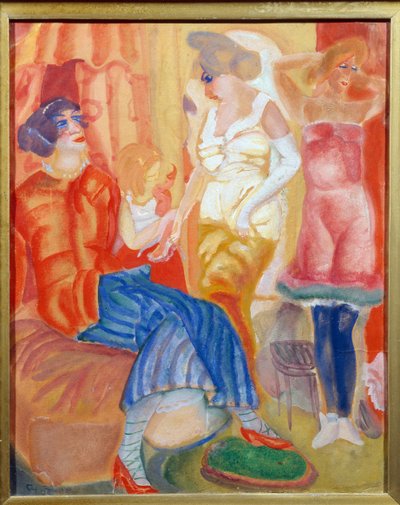 「女性」（女性） - ボリス・ドミトリエヴィッチ・グリゴリエフ（1886-1939）による絵画 作： Boris Dmitrievich Grigoriev