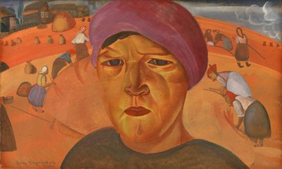 ロシアの農民女性シリーズ「ロシアの顔」1923 作： Boris Dmitrievich Grigoriev