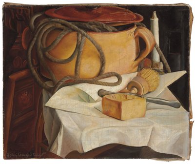 キャンドルのある静物 作： Boris Dmitrievich Grigoriev