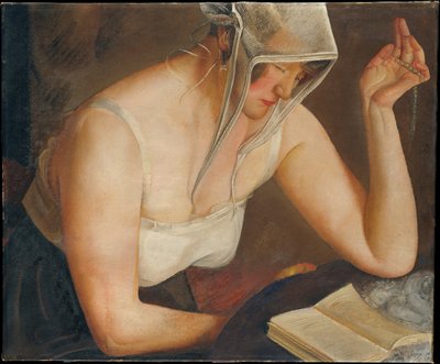 女性の読書、c。 1922 作： Boris Dmitrievich Grigoriev