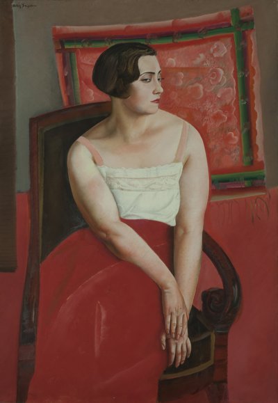 若い女性の肖像画。 作： Boris Dmitryevich Grigoriev