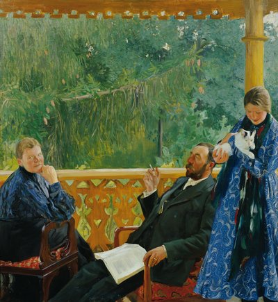 家族の肖像（ポレノウ家の肖像） 作： Boris Mikhailovich Kustodiev