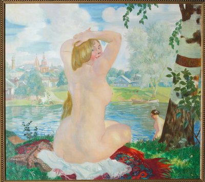 A Bather、1921 作： Boris Mikhailovich Kustodiev
