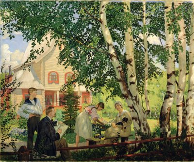 在宅、1914-18 作： Boris Mikhailovich Kustodiev
