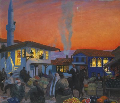 バフチサライ、1917 作： Boris Mikhailovich Kustodiev