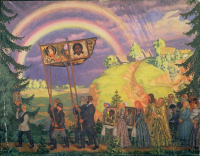 イースター行列 作： Boris Mikhailovich Kustodiev