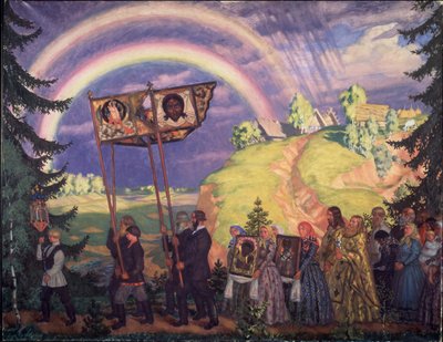イースター行列、1915 作： Boris Mikhailovich Kustodiev