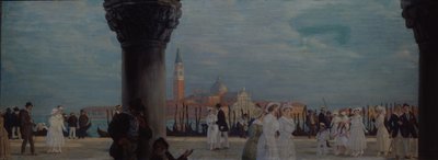 ヴェネツィアの遊歩道、1907-1908 作： Boris Mikhailovich Kustodiev