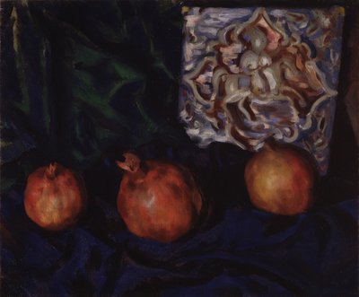 静物。ザクロ、1910 作： Boris Mikhailovich Kustodiev