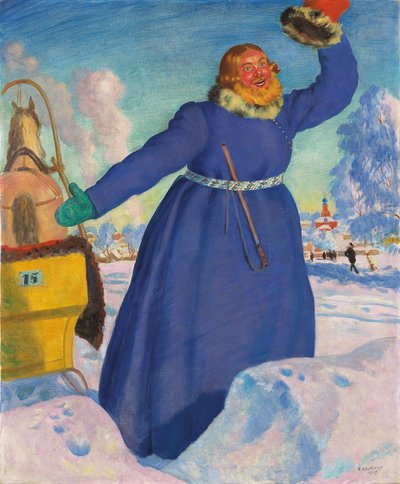 コーチマン、1923 作： Boris Mikhailovich Kustodiev