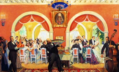 結婚式の饗宴 作： Boris Mikhailovich Kustodiev