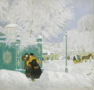 冬の情景 作： Boris Mikhailovich Kustodiev