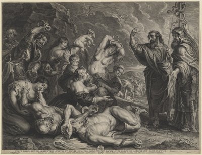 モーセと青銅の蛇 作： Boëtius Adams Bolswert, after Sir Peter Paul Rubens