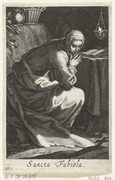 隠者としてのローマの聖ファビオラ Sancta Fabiola (オブジェクトのタイトル) 隠者（シリーズタイトル） Sacra Eremus Ascetriarum (シリーズタイトル) 作： Boëtius Adamsz. Bolswert