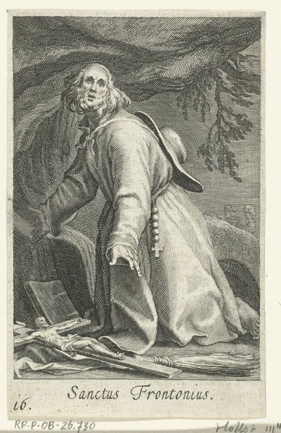 隠者としてのエジプトの聖フロントニウス Sanctus Frontonius (オブジェクトのタイトル) 隠者（シリーズタイトル） Sacra eremvs ascetarvm (シリーズタイトル) 作： Boëtius Adamsz. Bolswert