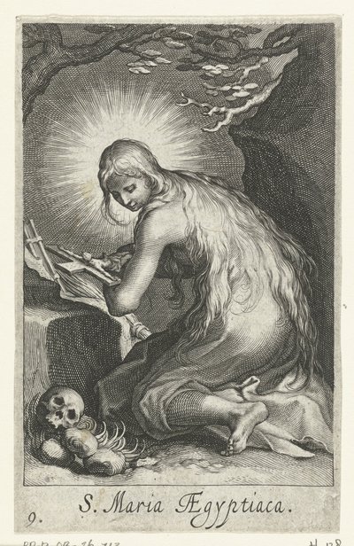 隠者としてのエジプトの聖マリア 隠者（シリーズタイトル） Sacra Eremus Ascetriarum (シリーズタイトル) 作： Boëtius Adamsz. Bolswert