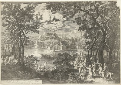 聖ステパノの殉教のある風景 作： Boëtius Adamsz. Bolswert