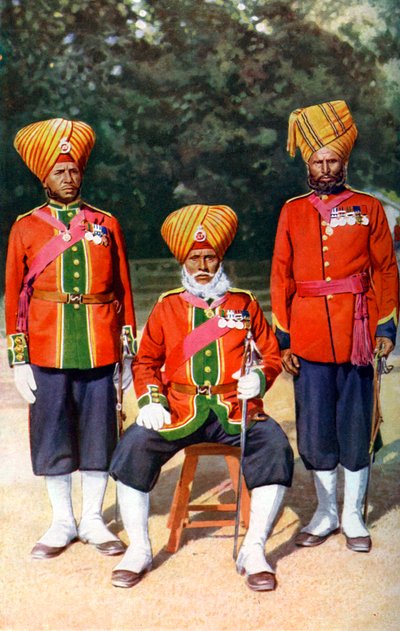 第15回ルディアナシックスの将校、インド軍、インド、1922年。 作： Bourne and Shepherd