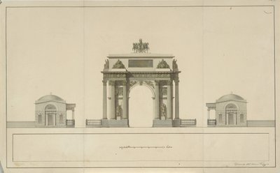 モスクワのトヴェルスカヤザスタヴァ作の凱旋門、1826-1829年 作： Bové
