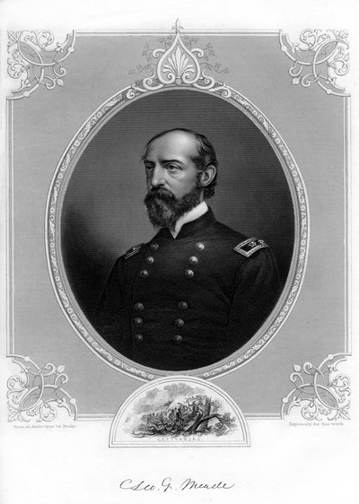 ジョージ・ミード将軍、米陸軍将校兼土木技師、1862-1867年。 作： Brady