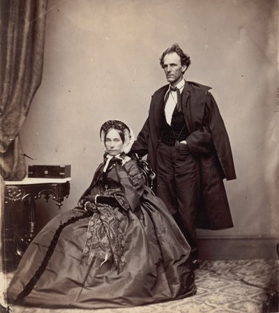 [上院議員とジェームズ・ヘンリー・レーン夫人]、1861-66。 作： Brady and Co