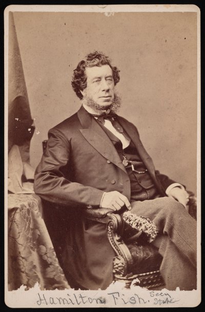 ハミルトン フィッシュ 1808 ～ 1893 年の肖像、1893 年以前。 作： Brady