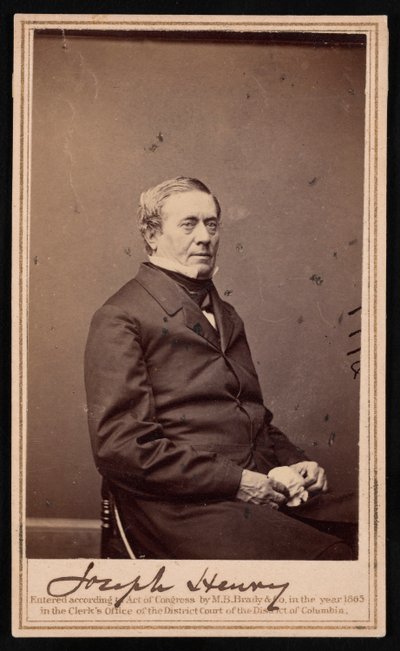 ジョセフ ヘンリー 1797 ～ 1878 年の肖像、1865 年。 作： Brady