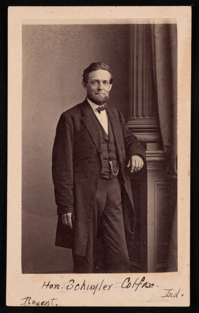 Schuyler Colfax 1823-1885 の肖像、1885 年以前。 作： Brady