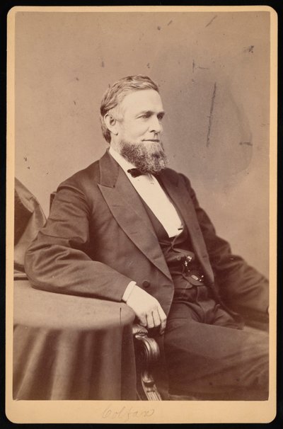 Schuyler Colfax 1823-1885 の肖像、1885 年以前。 作： Brady