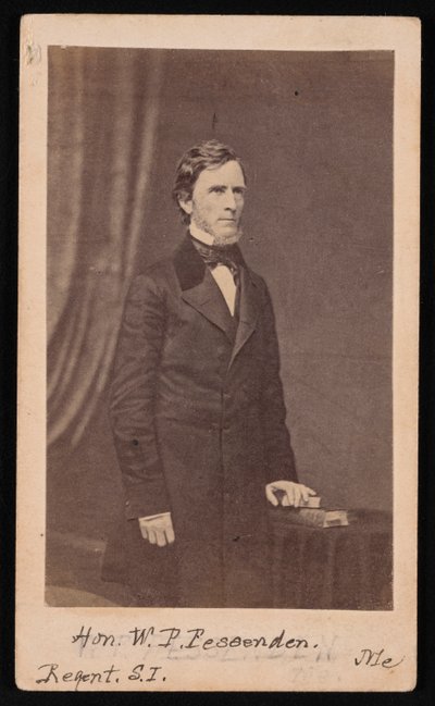 ウィリアム・ピット・フェッセンデンの肖像、1806-1869年、1869年以前。 作： Brady